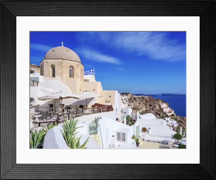 Framed Print : Holy Church of Agia Ekaterina, Oia Village, Santorini (Thira) Island, Cyclades, Greek Islands, Greece, Europe Framed Print : Holy Church of Agia Ekaterina, Oia Village, Santorini (Thira) Island, Cyclades, Greek Islands, Greece, Europe
