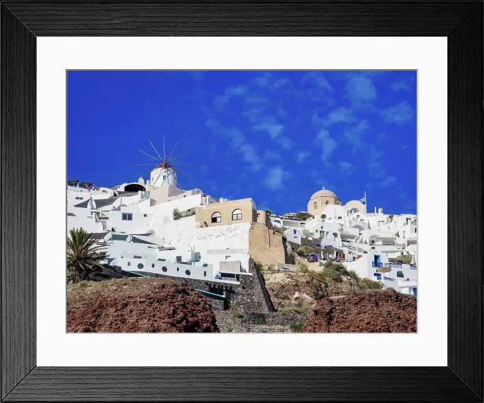 Framed Print : Oia Village, low angle view, Santorini (Thira) Island, Cyclades, Greek Islands, Greece, Europe Framed Print : Oia Village, low angle view, Santorini (Thira) Island, Cyclades, Greek Islands, Greece, Europe