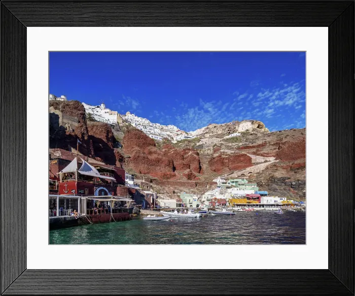 Framed Print : Ammoudi Bay and Oia Village, Santorini (Thira) Island, Cyclades, Greek Islands, Greece, Europe Framed Print : Ammoudi Bay and Oia Village, Santorini (Thira) Island, Cyclades, Greek Islands, Greece, Europe
