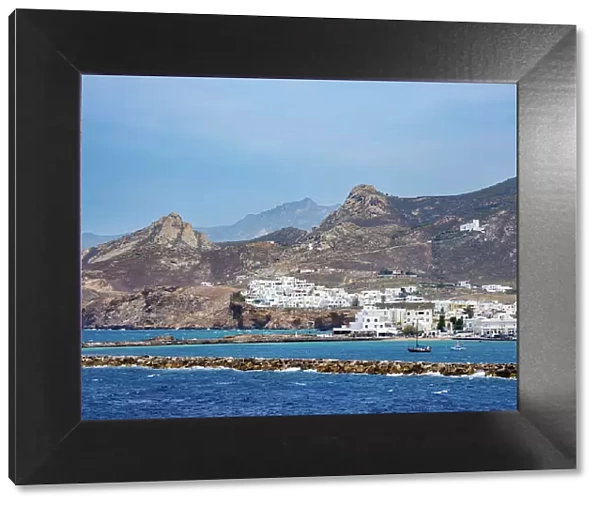 View towards Chora, Naxos City, Naxos Island, Cyclades, Greek Islands, Greece, Europe