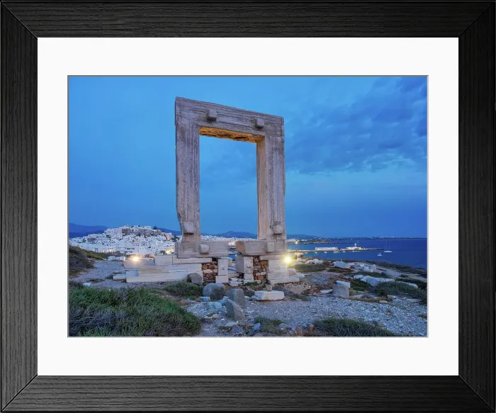 Framed Print : Temple of Apollo at dusk, Chora, Naxos City, Naxos Island, Cyclades, Greek Islands, Greece, Europe Framed Print : Temple of Apollo at dusk, Chora, Naxos City, Naxos Island, Cyclades, Greek Islands, Greece, Europe