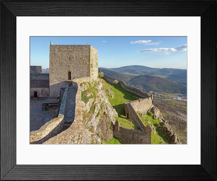 Framed Print : Historic castle, medieval village of Marvao, Portalegre district, Alto Alentejo, Portugal, Europe