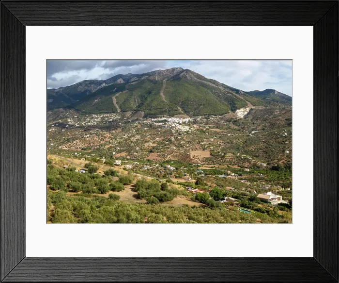 Framed Print : Landscape view to Alcaucin village and Maroma mountain, Sierra de Tejeda, Axarquia, Andalusia, Spain, Europe Framed Print : Landscape view to Alcaucin village and Maroma mountain, Sierra de Tejeda, Axarquia, Andalusia, Spain, Europe