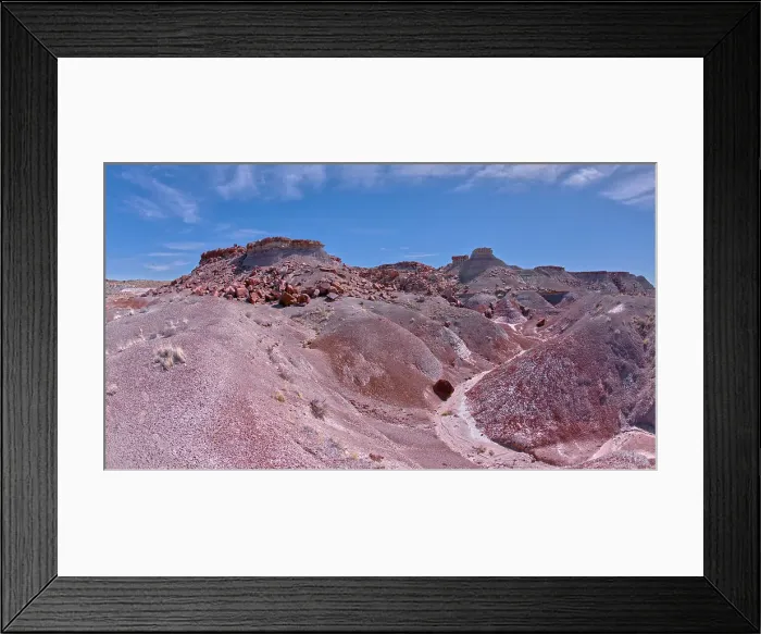Framed Print : Crumbling islands of rock near Hamilili Point in Petrified Forest, Arizona, United States of America, North America Framed Print : Crumbling islands of rock near Hamilili Point in Petrified Forest, Arizona, United States of America, North America