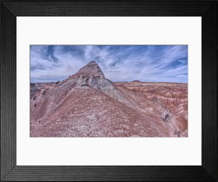 Framed Print : A pointed peak of bentonite in Hamilili Valley on the south end of Petrified Forest National Park, Arizona, United States of America, North America Framed Print : A pointed peak of bentonite in Hamilili Valley on the south end of Petrified Forest National Park, Arizona, United States of America, North America