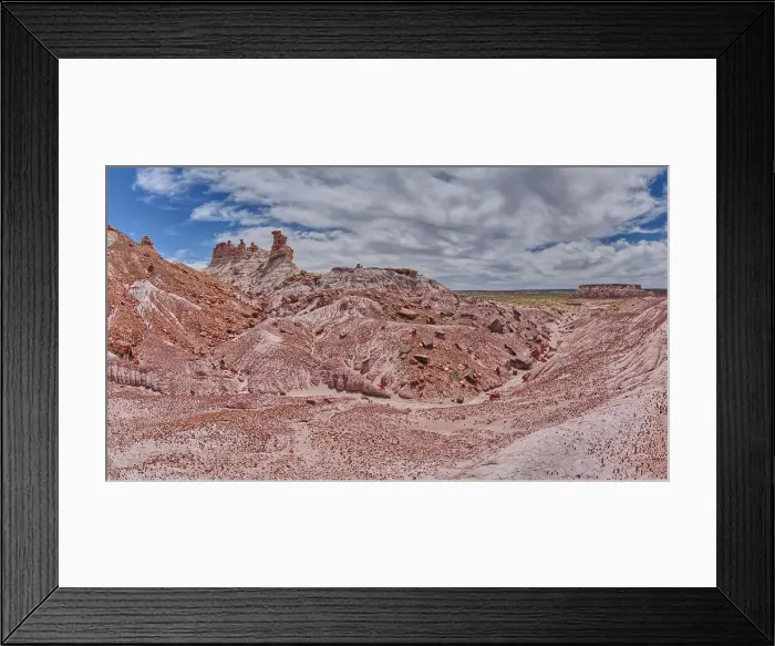 Framed Print : Hoodoo spires rising above the valley below the south side of Blue Mesa in Petrified Forest National Park, Arizona, United States of America, North America Framed Print : Hoodoo spires rising above the valley below the south side of Blue Mesa in Petrified Forest National Park, Arizona, United States of America, North America