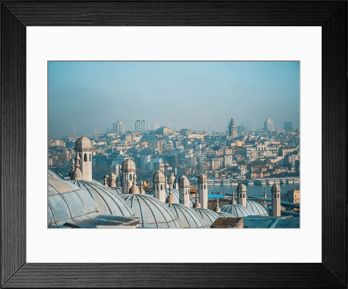 Framed Print : View over Istanbul and Galata Tower over a cluster of roof domes, , Istanbul, Turkey, Europe Framed Print : View over Istanbul and Galata Tower over a cluster of roof domes, , Istanbul, Turkey, Europe
