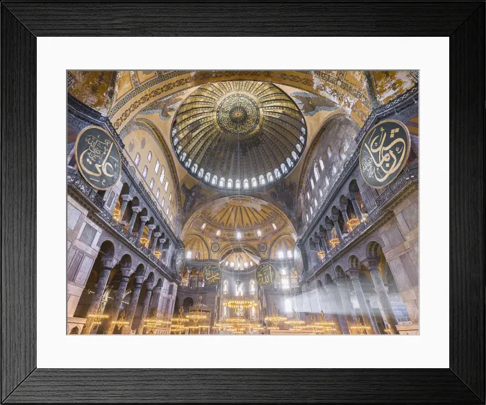 Framed Print : Interior view of Hagia Sophia Mosque dome, UNESCO World Heritage Site, Istanbul, Turkey, Europe Framed Print : Interior view of Hagia Sophia Mosque dome, UNESCO World Heritage Site, Istanbul, Turkey, Europe