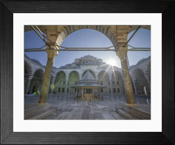 Framed Print : Inner cloister of Fatih Camii Mosque, Istanbul, Turkey, Europe Framed Print : Inner cloister of Fatih Camii Mosque, Istanbul, Turkey, Europe