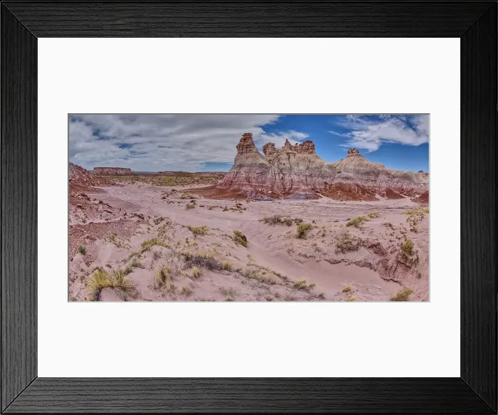 Framed Print : Tall hoodoo towers in the valley below Blue Mesa in Petrified Forest National Park, Arizona, United States of America, North America Framed Print : Tall hoodoo towers in the valley below Blue Mesa in Petrified Forest National Park, Arizona, United States of America, North America