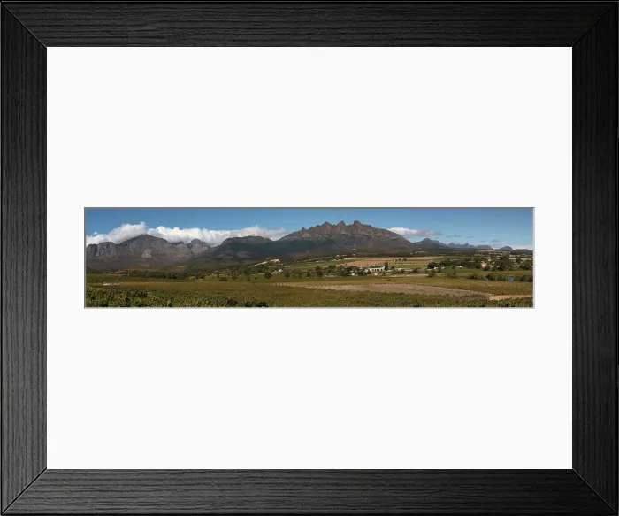 Framed Print : Panoramic view of vineyards and mountains near Wellington, Western Cape Winelands, a 45-minute drive from Cape Town, Western Cape, South Africa, Africa Framed Print : Panoramic view of vineyards and mountains near Wellington, Western Cape Winelands, a 45-minute drive from Cape Town, Western Cape, South Africa, Africa