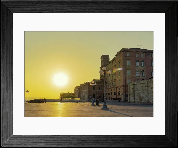 Framed Print : Sunset, Saint Remy Bastion terrace and promenade, Cagliari, Sardinia, Italy, Mediterranean, Europe Framed Print : Sunset, Saint Remy Bastion terrace and promenade, Cagliari, Sardinia, Italy, Mediterranean, Europe