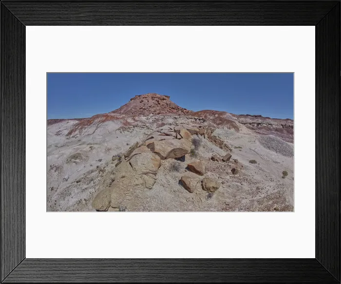 Framed Print : Gray clay flats below Anvil Hill west of Hamilili Point in Petrified Forest National Park, Arizona, United States of America, North America Framed Print : Gray clay flats below Anvil Hill west of Hamilili Point in Petrified Forest National Park, Arizona, United States of America, North America