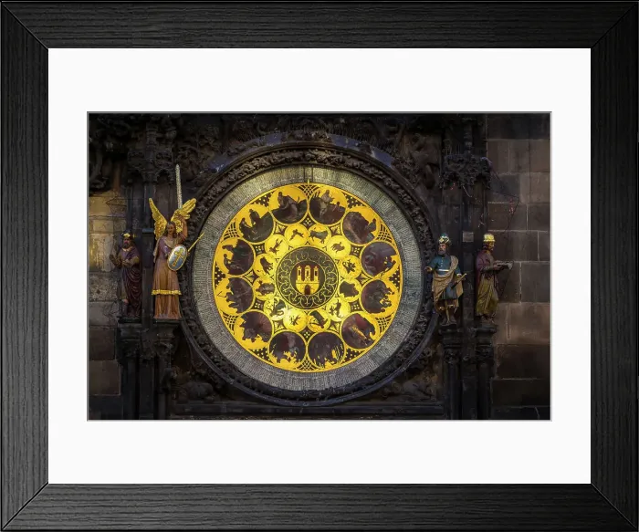 Framed Print : Detail of decorated circle and statues at Astronomical Clock at Old Town Square, UNESCO World Heritage Site, Old Town, Prague, Czechia, Europe Framed Print : Detail of decorated circle and statues at Astronomical Clock at Old Town Square, UNESCO World Heritage Site, Old Town, Prague, Czechia, Europe