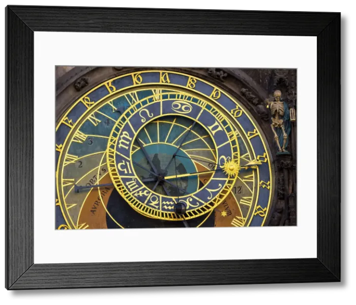 Framed Print : Detail of Astronomical Clock on Old Town Square, UNESCO World Heritage Site, Old Town, Prague, Czechia, Europe Framed Print : Detail of Astronomical Clock on Old Town Square, UNESCO World Heritage Site, Old Town, Prague, Czechia, Europe