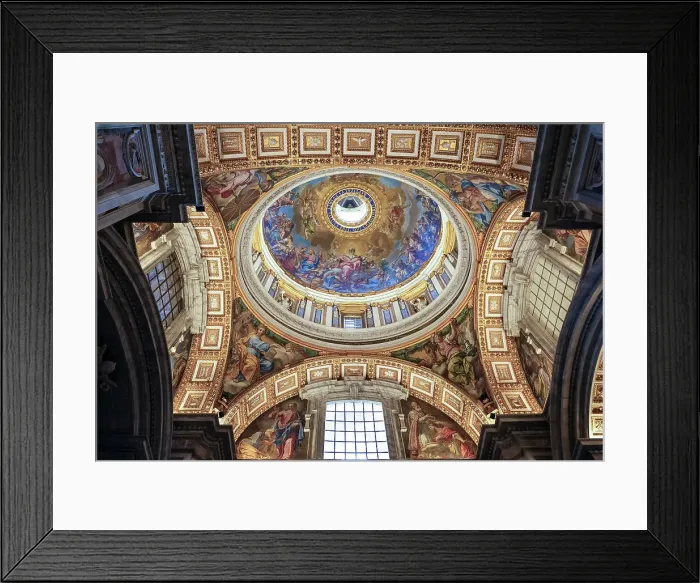 Framed Print : Detail of the Baptismal Chapel Dome, located within Saint Peter's Basilica in Vatican City, the papal enclave in Rome, UNESCO World Heritage Site, Rome, Lazio, Italy, Europe Framed Print : Detail of the Baptismal Chapel Dome, located within Saint Peter's Basilica in Vatican City, the papal enclave in Rome, UNESCO World Heritage Site, Rome, Lazio, Italy, Europe