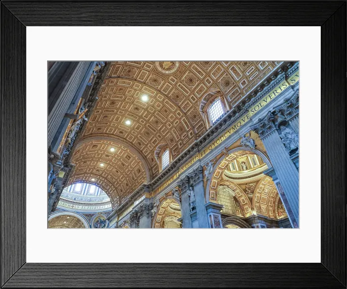 Framed Print : Architectural detail of the ceiling of Saint Peter's Basilica in Vatican City, the papal enclave in Rome, UNESCO World Heritage Site, Rome, Lazio, Italy, Europe Framed Print : Architectural detail of the ceiling of Saint Peter's Basilica in Vatican City, the papal enclave in Rome, UNESCO World Heritage Site, Rome, Lazio, Italy, Europe
