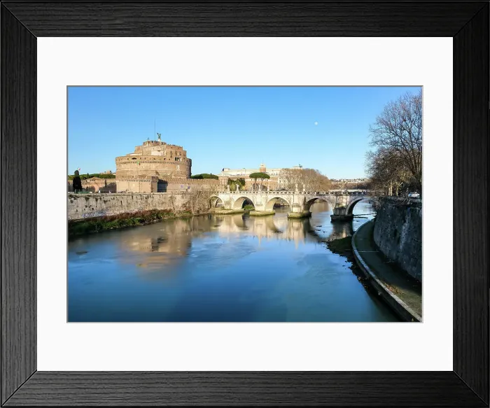 Framed Print : Cityscape of Rome featuring the Mausoleum of Hadrian (Castel Sant'Angelo) (Castle of the Holy Angel), a towering rotunda (cylindrical building) in Parco Adriano, UNESCO World Heritage Site, Rome, Italy, Europe Framed Print : Cityscape of Rome featuring the Mausoleum of Hadrian (Castel Sant'Angelo) (Castle of the Holy Angel), a towering rotunda (cylindrical building) in Parco Adriano, UNESCO World Heritage Site, Rome, Italy, Europe