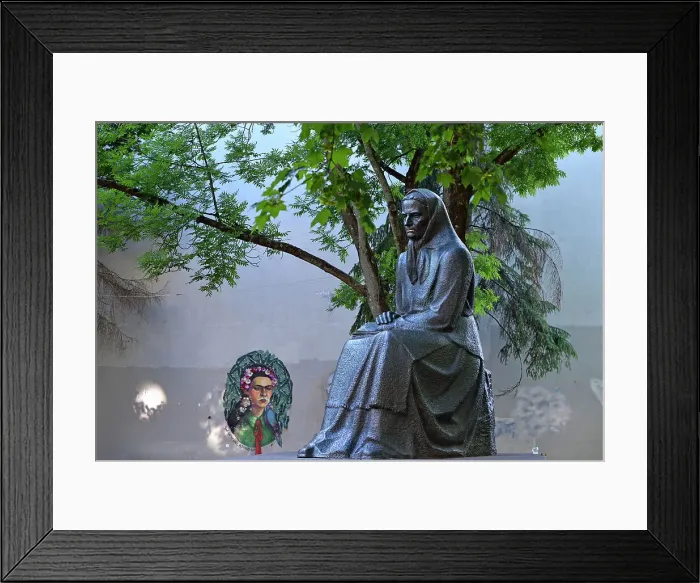 Framed Print : Speaking statue depicting Julija Beniuseviciute-Zymantiene, a Lithuanian writer, better known by pen name Zemaite, sculpture by Petras Aleksandravicius, Zemaites Square on Gedimino Avenue, Vilnius, Lithuania, Europe Framed Print : Speaking statue depicting Julija Beniuseviciute-Zymantiene, a Lithuanian writer, better known by pen name Zemaite, sculpture by Petras Aleksandravicius, Zemaites Square on Gedimino Avenue, Vilnius, Lithuania, Europe