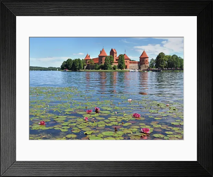 Framed Print : Trakai Castle on an island in Lake Galve, Lithuania, Europe Framed Print : Trakai Castle on an island in Lake Galve, Lithuania, Europe