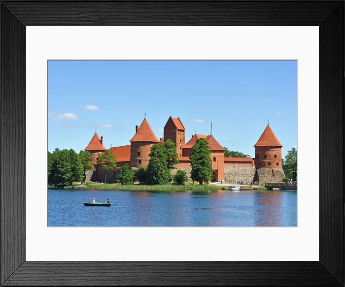 Framed Print : Trakai Castle on an island in Lake Galve, Lithuania, Europe Framed Print : Trakai Castle on an island in Lake Galve, Lithuania, Europe