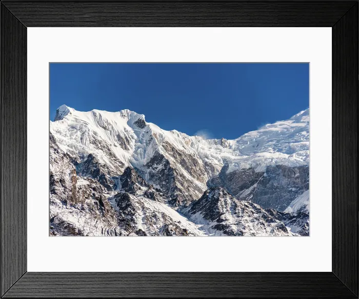 Framed Print : Icy beauty of glacial view and Langtang Lirung Peak in the Langtang Valley, Himalayas, Nepal, Asia Framed Print : Icy beauty of glacial view and Langtang Lirung Peak in the Langtang Valley, Himalayas, Nepal, Asia