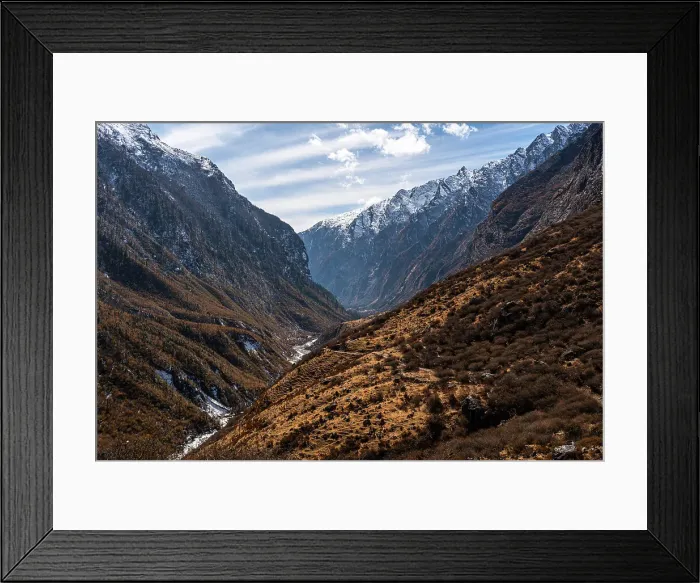 Framed Print : Beautiful landscape along the Langtang Valley trek, Himalayas, Nepal, Asia Framed Print : Beautiful landscape along the Langtang Valley trek, Himalayas, Nepal, Asia