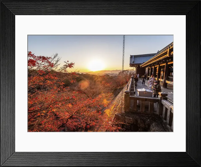 Framed Print : Kiyomizu Temple (Kiyomizu-dera) in the evening sunset and autumnal scenery with vibrant colours, UNESCO World Heritage Site, Kyoto, Honshu, Japan, Asia Framed Print : Kiyomizu Temple (Kiyomizu-dera) in the evening sunset and autumnal scenery with vibrant colours, UNESCO World Heritage Site, Kyoto, Honshu, Japan, Asia