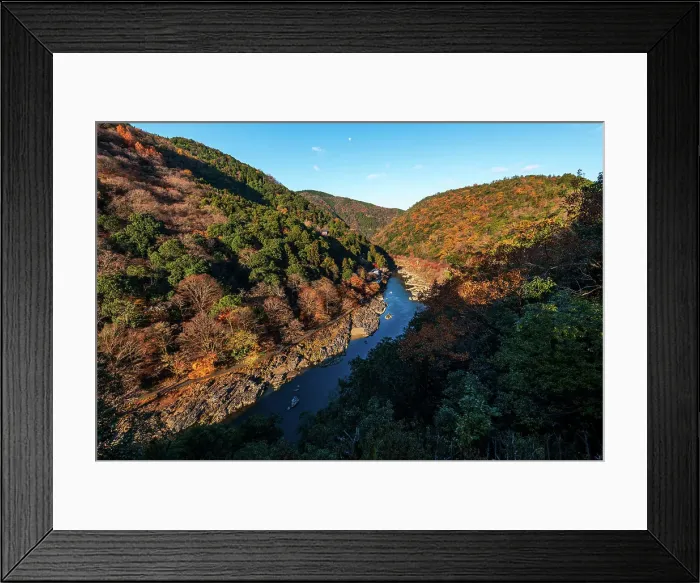 Framed Print : Autumnal forests in Arashiyama of Kyoto, Honshu, Japan, Asia