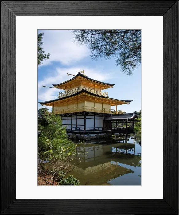 Framed Print : Golden Temple (Kinkaku-ji) reflected in the surrounding pond, UNESCO World Heritage Site, Kyoto, Honshu, Japan, Asia Framed Print : Golden Temple (Kinkaku-ji) reflected in the surrounding pond, UNESCO World Heritage Site, Kyoto, Honshu, Japan, Asia