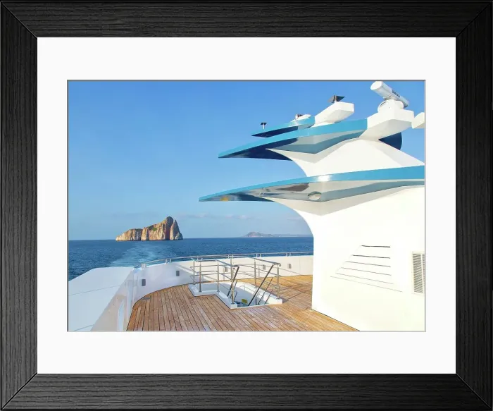Framed Print : Tour boat leaving Kicker Rock, near San Cristobal Island, in the Galapagos, UNESCO World Heritage Site, Ecuador, South America Framed Print : Tour boat leaving Kicker Rock, near San Cristobal Island, in the Galapagos, UNESCO World Heritage Site, Ecuador, South America
