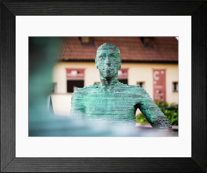 Framed Print : Detail of sculpture named Piss made by David Cerny, Lesser Quarter, Prague, Czechia, Europe Framed Print : Detail of sculpture named Piss made by David Cerny, Lesser Quarter, Prague, Czechia, Europe