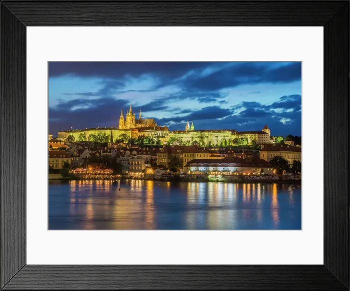 Framed Print : Illuminated Prague Castle rising above Vltava River at twilight, UNESCO World Heritage Site, Prague, Czech Republic (Czechia), Europe Framed Print : Illuminated Prague Castle rising above Vltava River at twilight, UNESCO World Heritage Site, Prague, Czech Republic (Czechia), Europe