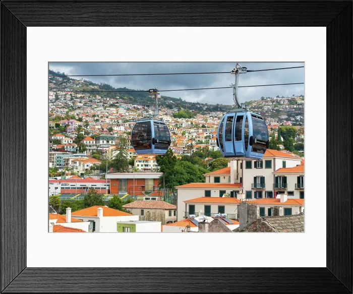 Framed Print : Cable car over Funchal, Teleferico do Funchal, Funchal, Madeira, Portugal, Atlantic, Europe Framed Print : Cable car over Funchal, Teleferico do Funchal, Funchal, Madeira, Portugal, Atlantic, Europe