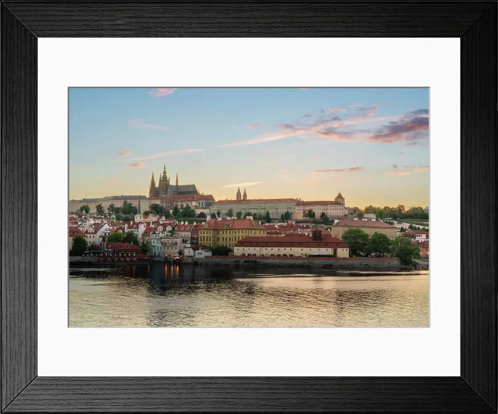 Framed Print : Prague Castle rising above Vltava River at sunset, UNESCO World Heritage Site, Prague, Bohemia, Czech Republic (Czechia), Europe Framed Print : Prague Castle rising above Vltava River at sunset, UNESCO World Heritage Site, Prague, Bohemia, Czech Republic (Czechia), Europe