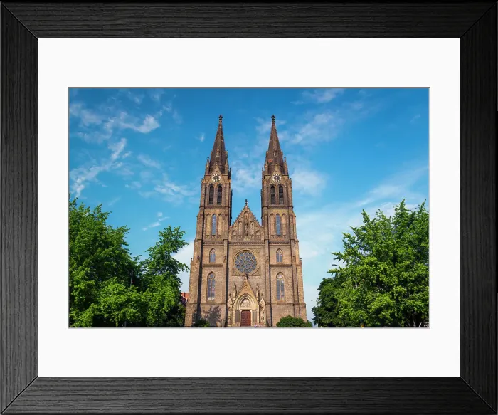 Framed Print : Basilica of St. Ludmila at Peace Square (Namesti Miru), Vinohrady, Prague, Czech Republic (Czechia), Europe Framed Print : Basilica of St. Ludmila at Peace Square (Namesti Miru), Vinohrady, Prague, Czech Republic (Czechia), Europe