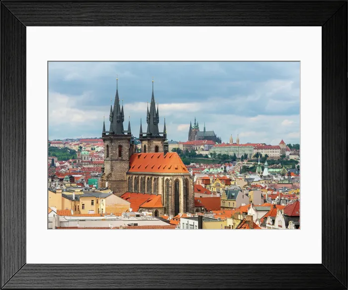 Framed Print : Church of Our Lady Before Tyn and Prague Castle as seen from Powder Tower, UNESCO World Heritage Site, Prague, Bohemia, Czech Republic (Czechia), Europe Framed Print : Church of Our Lady Before Tyn and Prague Castle as seen from Powder Tower, UNESCO World Heritage Site, Prague, Bohemia, Czech Republic (Czechia), Europe