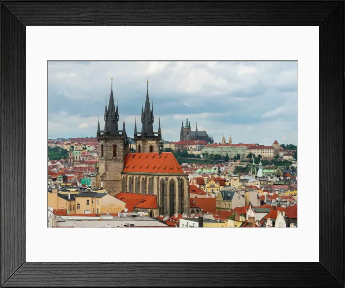 Framed Print : Church of Our Lady Before Tyn and Prague Castle as seen from Powder Tower, UNESCO World Heritage Site, Prague, Bohemia, Czech Republic (Czechia), Europe Framed Print : Church of Our Lady Before Tyn and Prague Castle as seen from Powder Tower, UNESCO World Heritage Site, Prague, Bohemia, Czech Republic (Czechia), Europe