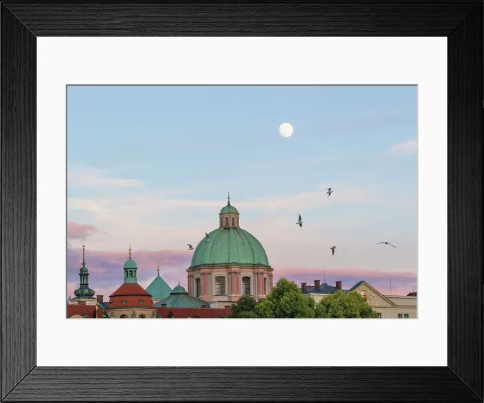 Framed Print : Dome of St. Francis of Assisi Church at dusk, UNESCO world Heritage Site, Old Town, Prague, Czech Republic (Czechia), Europe Framed Print : Dome of St. Francis of Assisi Church at dusk, UNESCO world Heritage Site, Old Town, Prague, Czech Republic (Czechia), Europe