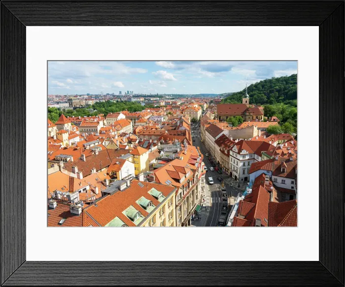 Framed Print : Lesser Town as seen from St. Nicholas Bell Tower, UNESCO World Heritage Site, Prague, Bohemia, Czech Republic (Czechia), Europe
