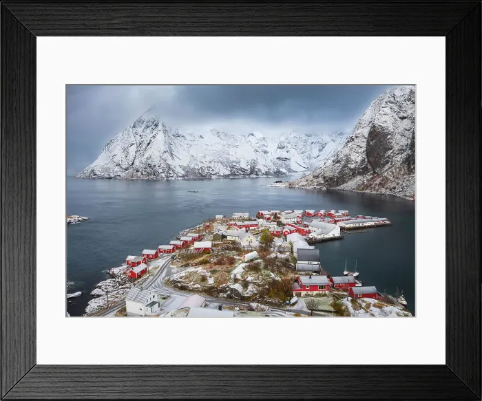 Framed Print : Aerial view of Hamnoy and Eliassen Rorbuer, Moskenes, Moskenesoya, Nordland, Lofoten, Norway, Scandinavia, Europe Framed Print : Aerial view of Hamnoy and Eliassen Rorbuer, Moskenes, Moskenesoya, Nordland, Lofoten, Norway, Scandinavia, Europe
