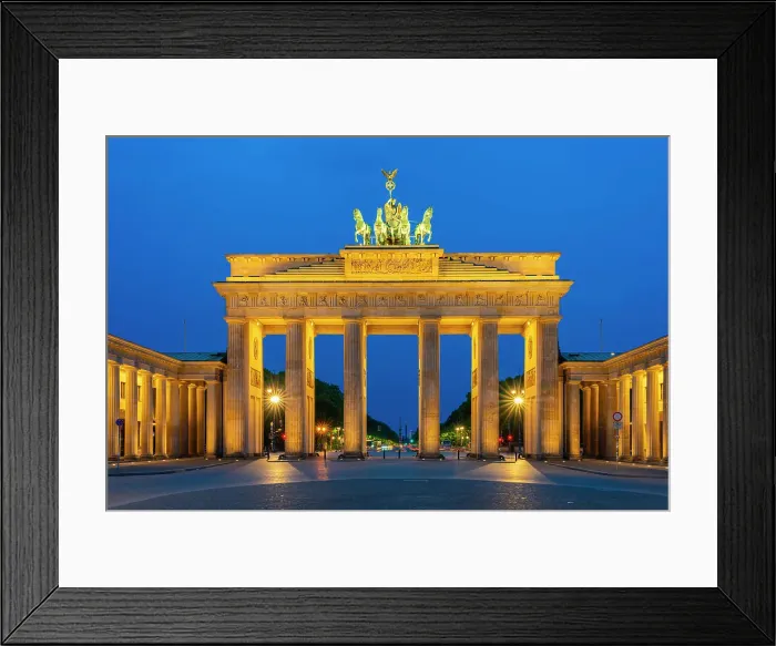 Framed Print : Brandenburg Gate at Pariser Platz Square at twilight, Berlin, Germany, Europe Framed Print : Brandenburg Gate at Pariser Platz Square at twilight, Berlin, Germany, Europe