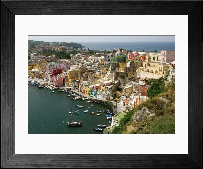 Framed Print : Harbour of Corricella, Procida Island, Campania region, Italy, Europe Framed Print : Harbour of Corricella, Procida Island, Campania region, Italy, Europe