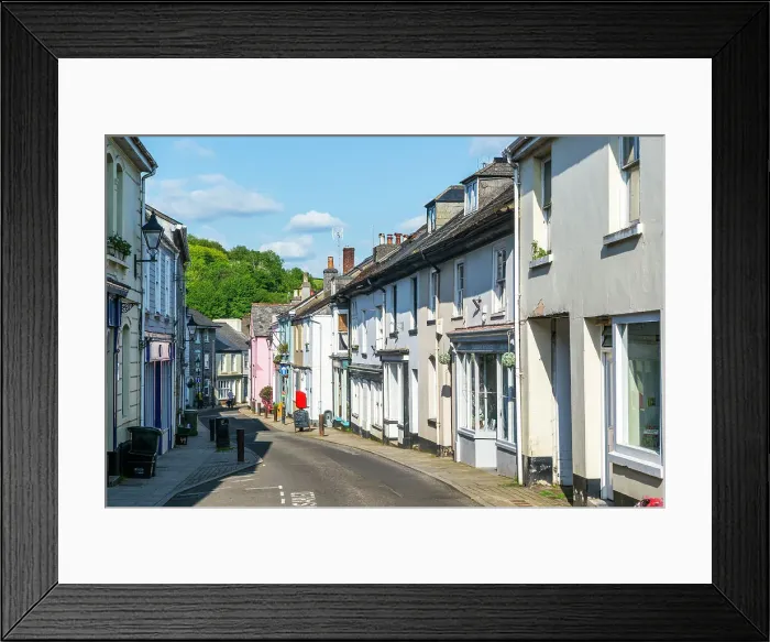 Framed Print : Shops in town centre of Buckfastleigh, south Devon, England, United Kingdom, Europe Framed Print : Shops in town centre of Buckfastleigh, south Devon, England, United Kingdom, Europe
