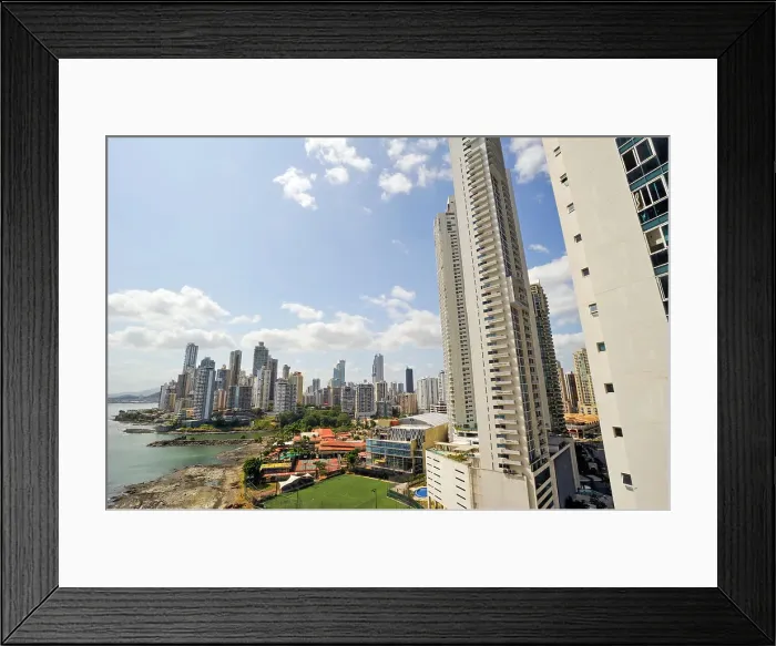 Framed Print : View over the Paitilla area from the Trump Ocean Club International Hotel and Tower Panama, Punta Pacifica area, Panama City, Republic of Panama, Central America Framed Print : View over the Paitilla area from the Trump Ocean Club International Hotel and Tower Panama, Punta Pacifica area, Panama City, Republic of Panama, Central America