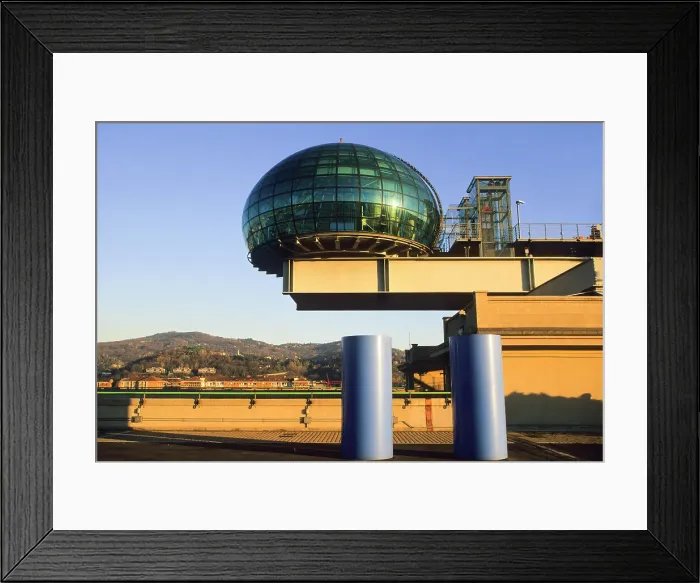 Framed Print : Renovation by the architect Renzo Piano of the test track on roof of the Lingotto building that was an automobile factory built by Fiat, Turin, Piedmont region, Italy, Europe Framed Print : Renovation by the architect Renzo Piano of the test track on roof of the Lingotto building that was an automobile factory built by Fiat, Turin, Piedmont region, Italy, Europe