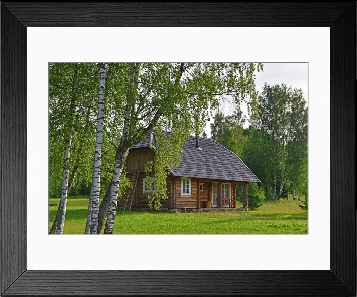 Framed Print : Log house, Miskiniskes rural accommodations, Aukstaitija National Park, Lithuania, Europe Framed Print : Log house, Miskiniskes rural accommodations, Aukstaitija National Park, Lithuania, Europe