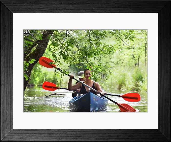 Framed Print : Canoe trip on a branch of the river connecting the lakes Almajas and Asekas around Ginuciai, Aukstaitija National Park, Lithuania, Europe Framed Print : Canoe trip on a branch of the river connecting the lakes Almajas and Asekas around Ginuciai, Aukstaitija National Park, Lithuania, Europe