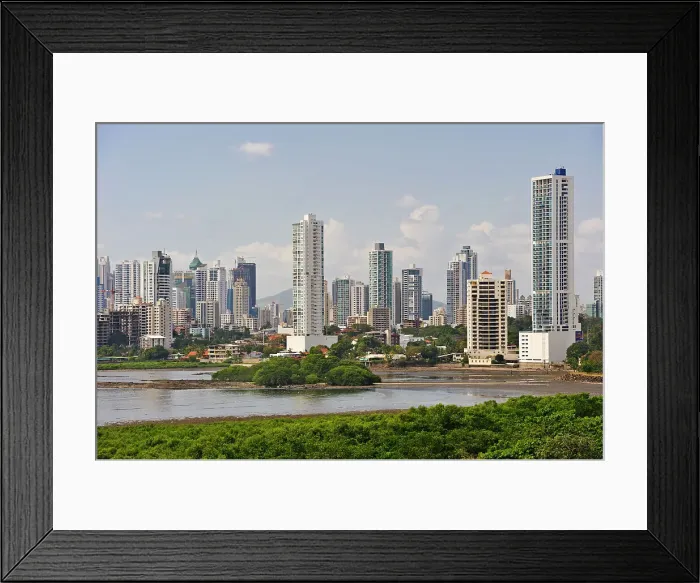 Framed Print : The new city skyline seen from Panama Viejo, Panama City, Republic of Panama, Central America Framed Print : The new city skyline seen from Panama Viejo, Panama City, Republic of Panama, Central America