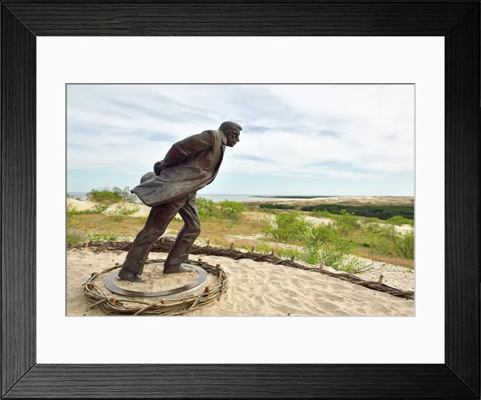 Framed Print : Windward sculpture by K. Pudymas depicting the French writer and philosopher J.P Sartre, from a photo by A. Sutkus in the Parnidis dune during his visit in 1965, near Nida, Curonian Spit, Lithuania, Baltic States, North Europe Framed Print : Windward sculpture by K. Pudymas depicting the French writer and philosopher J.P Sartre, from a photo by A. Sutkus in the Parnidis dune during his visit in 1965, near Nida, Curonian Spit, Lithuania, Baltic States, North Europe